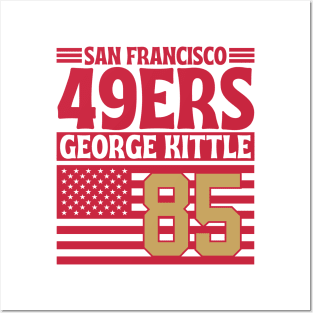 San Francisco 49ERS Kittle 85 American Flag Football Posters and Art